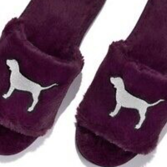 NEW! VS PINK Cozy Plush Sherpa Dog Slippers! - Picture 2 of 2